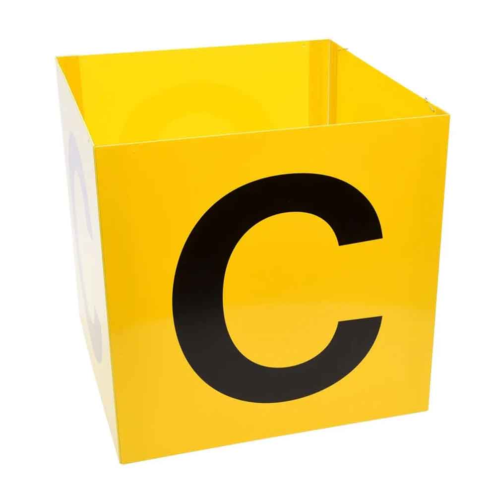 Gangschild 4-seitig - Beschriftung nach Wunsch - mit 4 Aufhängelochungen