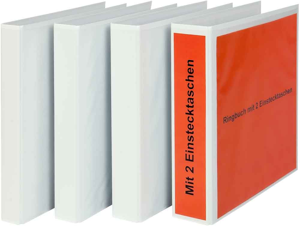 PP-Präsentations-Ringbuch - Leinenstruktur - 2-Ring Mechanik