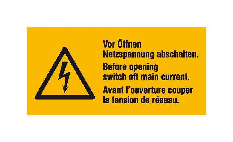 35-10-439-0-10-058-warn-kombischild-auf-bogen-vor-offnen-netzspannung-abschalten-300647-b9ef58 Warn-Kombischild auf Bogen - Vor Öffnen Netzspannung abschalten - Mehrsprachig