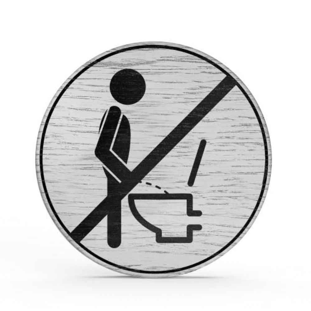 Tello Wood Türschild rund - stilvolles Türschild aus Holz - verschiedene Symbole in Weiss