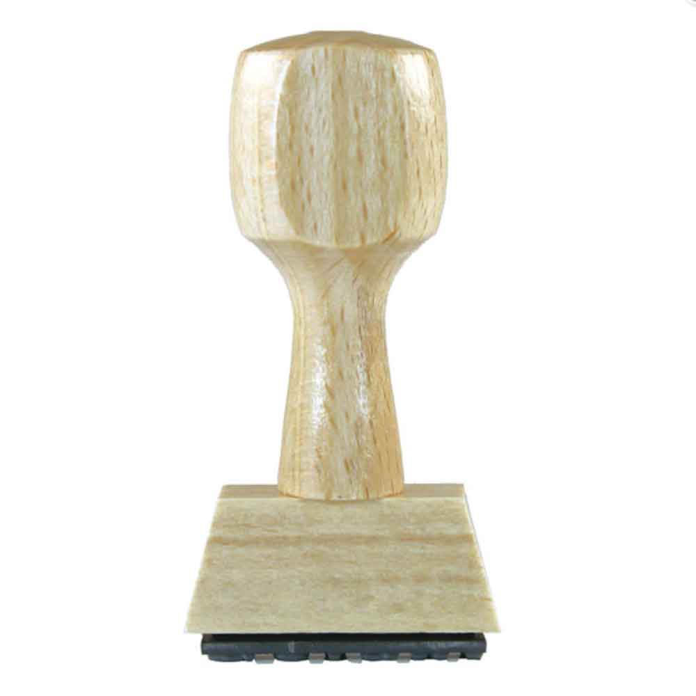 SafetyMarking Holzstempel mit Standardtext - aus Naturholz