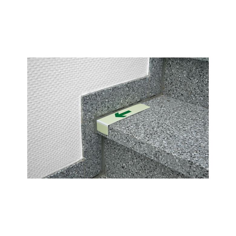 Treppenwinkel - langnachleuchtend - mit Richtungspfeil - Grün - 3 Ausführungen