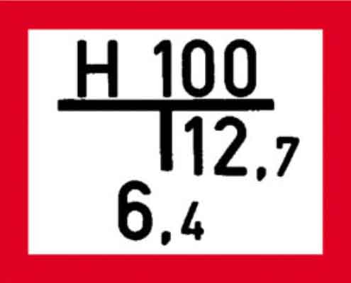 Erklärung der Zeichen auf dem Hydrantenschild