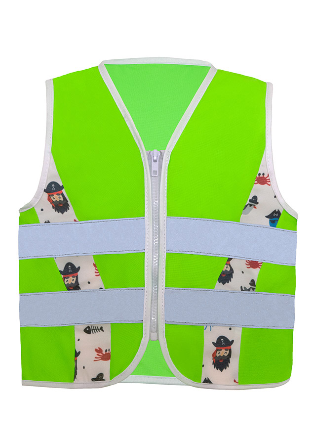 Korntex® Kinder Warnweste Action „Working Heroes“ - CO2 Neutral - Blau/Traktor - XS