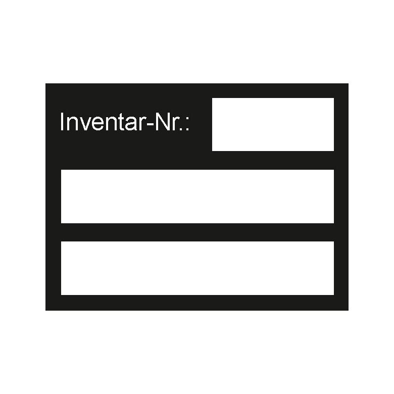 Inventar-Kennzeichnungsetikett - Maxi - Text: Inventar-Nr.: - 4 Farben