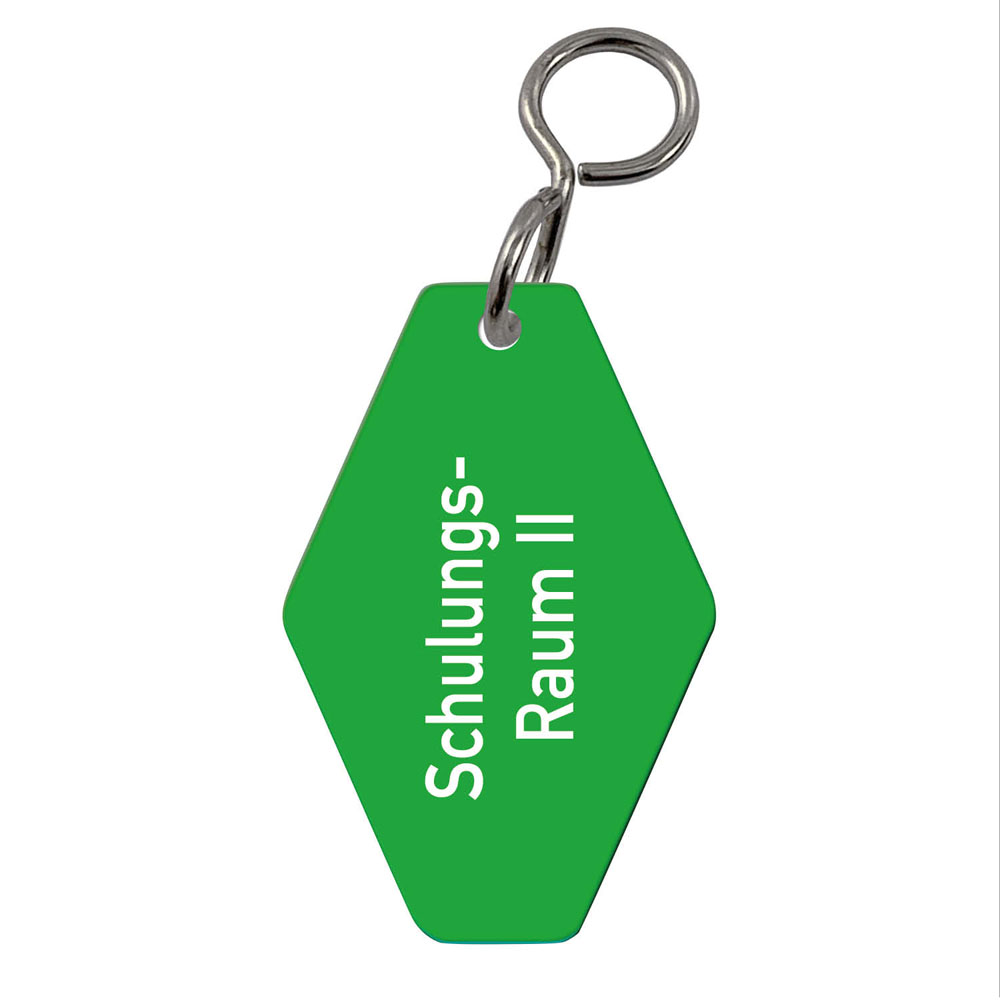 rauten-58-mm-kunststoff-beschriftung-zweizeilig-s-haken-alle-farben3-c1d75b Schlüsselanhänger - Rautenform - Kunststoff - 2-zeilige Gravur - mit S-Haken