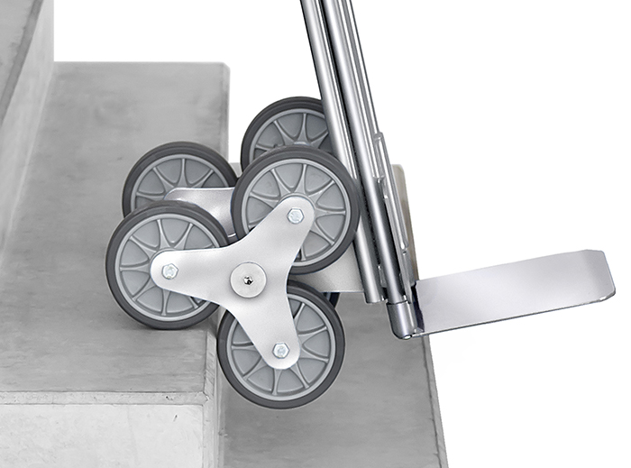 AK1325_fetra_alu-treppenkarre_detail-871b21 Alu-Treppenkarre mit 2 dreiarmigen Radsternen - Schaufelbreite 320 mm - TPE-Bereifung