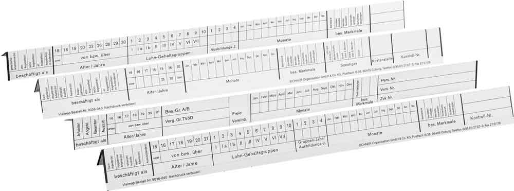 Planungsstreifen - VISIMAP / Personalhefter - Personalplanung