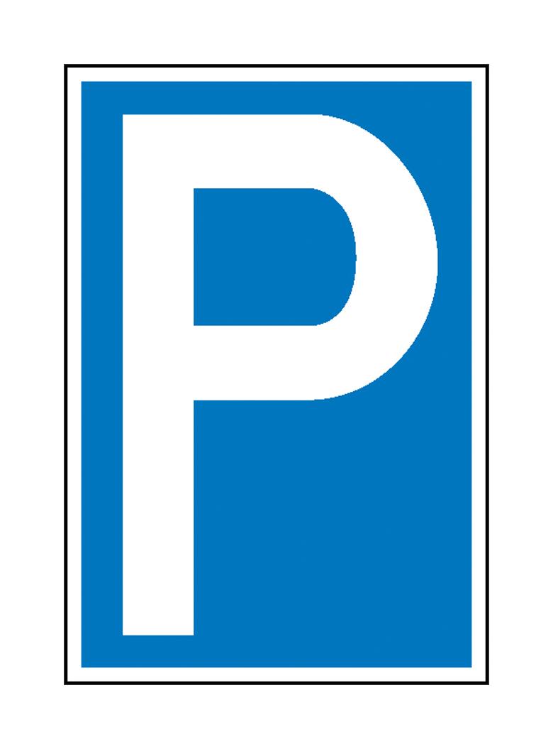Parkplatzschild - Symbol: P