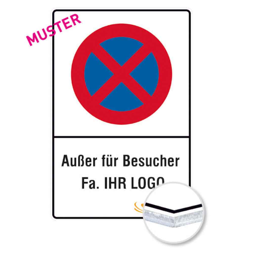 Individuelles Parkplatzschild - mit Ihrem Logo/Text Individuelles Parkplatzschild - mit Ihrem Logo/Text