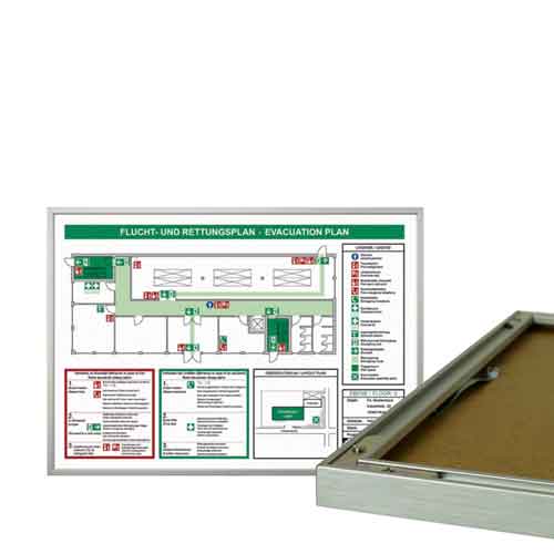 Fluchtpläne und Rettungspläne