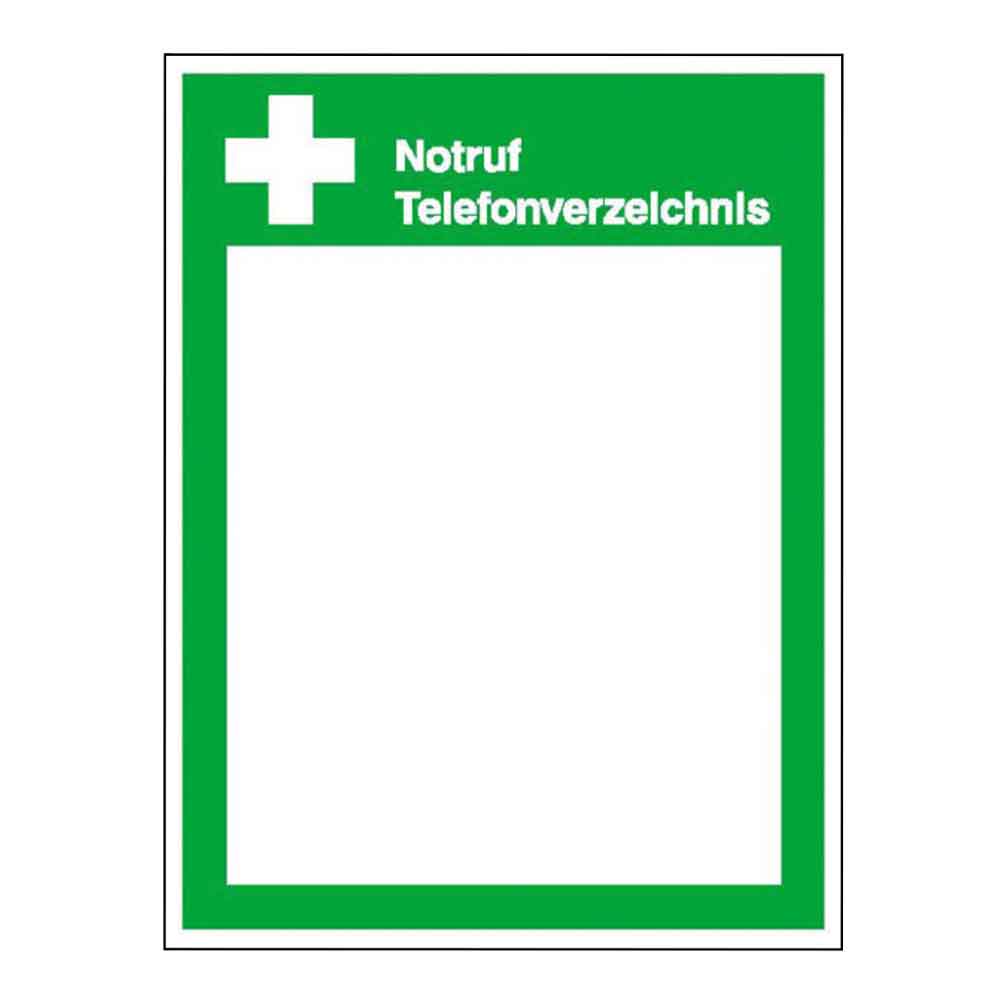 Aushang Notfall - langnachleuchtend - zur Selbstbeschriftung Aushang Notfall - langnachleuchtend - zur Selbstbeschriftung