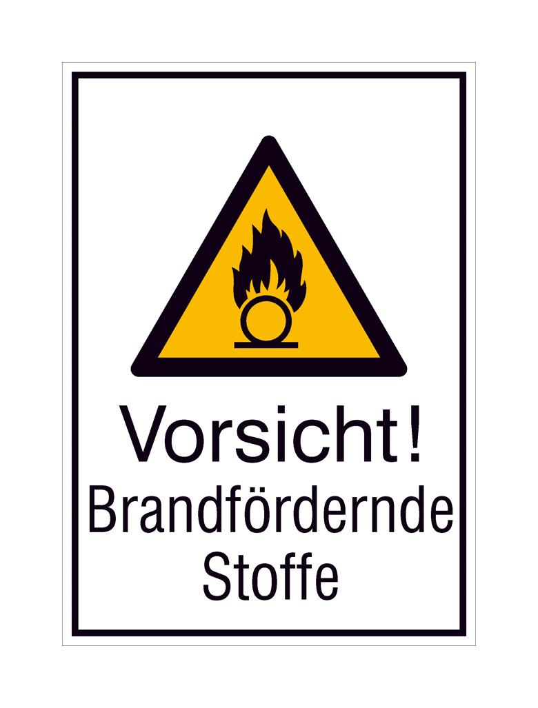 Warn-Kombischild - Vorsicht! Brandfördernde Stoffe