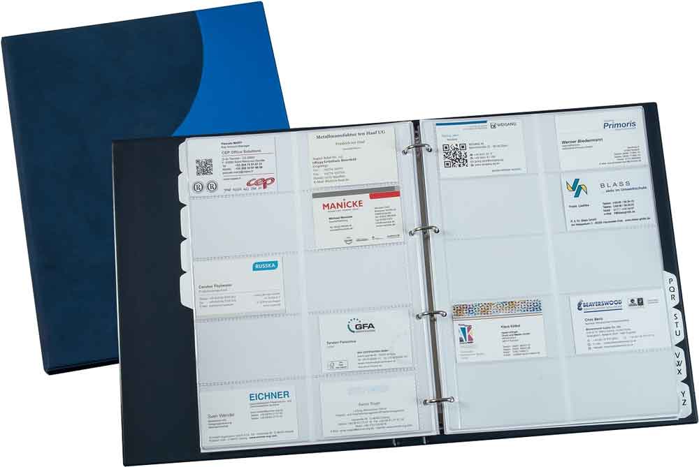 20-11-028-0-00-03-002-visitenkartenbuch-din-a4-400-karten-91a8c5 Visitenkartenbuch - DIN A4 - für 400 Karten