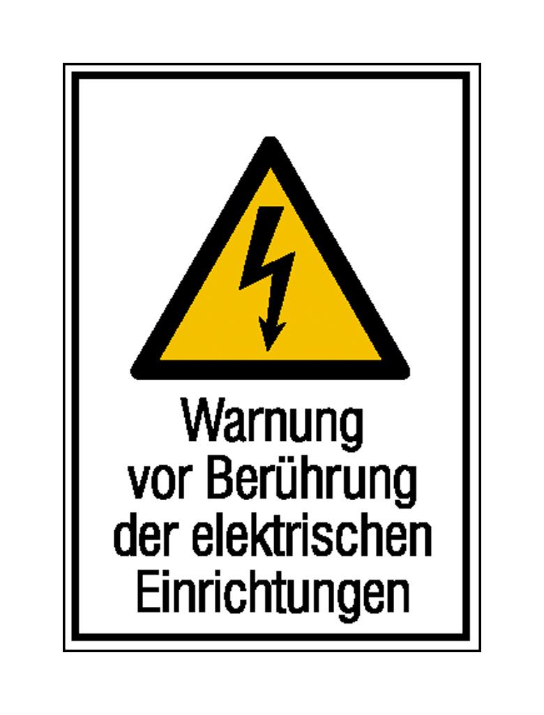 Warn-Kombischild - Warnung vor Berührung der elektrischen Einrichtungen