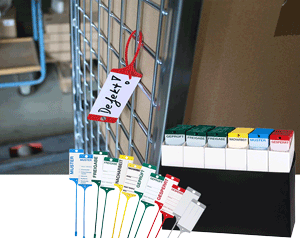 Warenanhänger zur Warenkennzeichnung im Lager