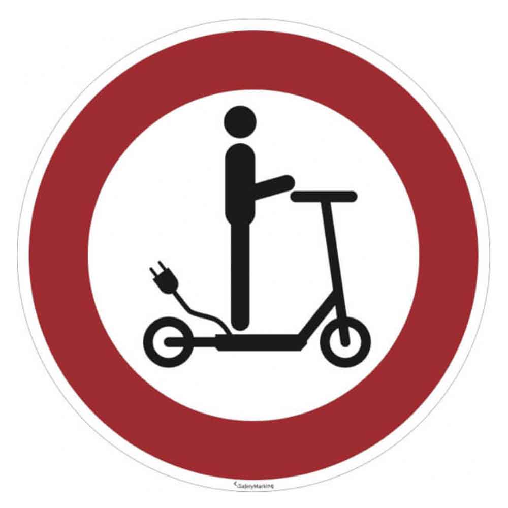 Verbotsschild - Durchfahrt für E-Scooter verboten