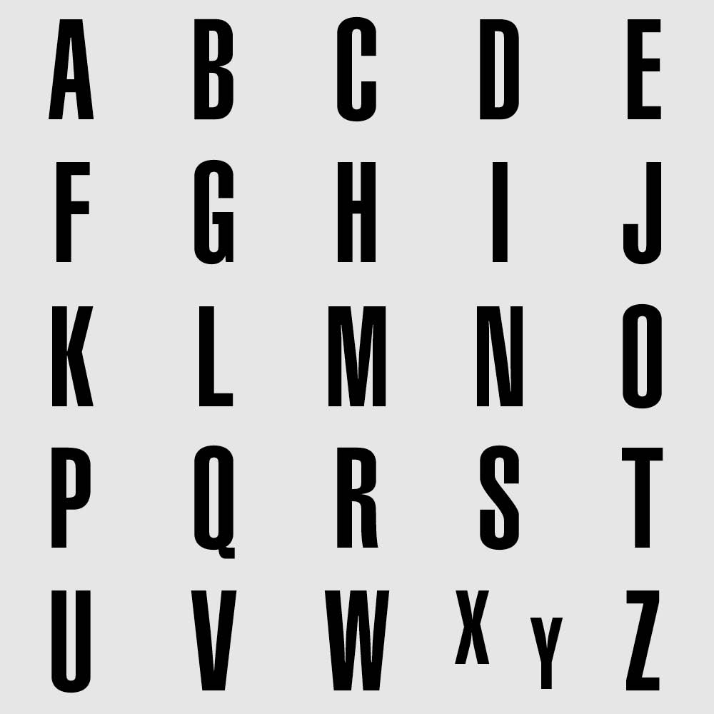 Sortiment Großbuchstaben A-Z - magnetisch - Block Schmal - Höhe 20-100 mm - 3 Farben Sortiment Großbuchstaben A-Z - magnetisch - Block Schmal - Höhe 20-100 mm - 3 Farben