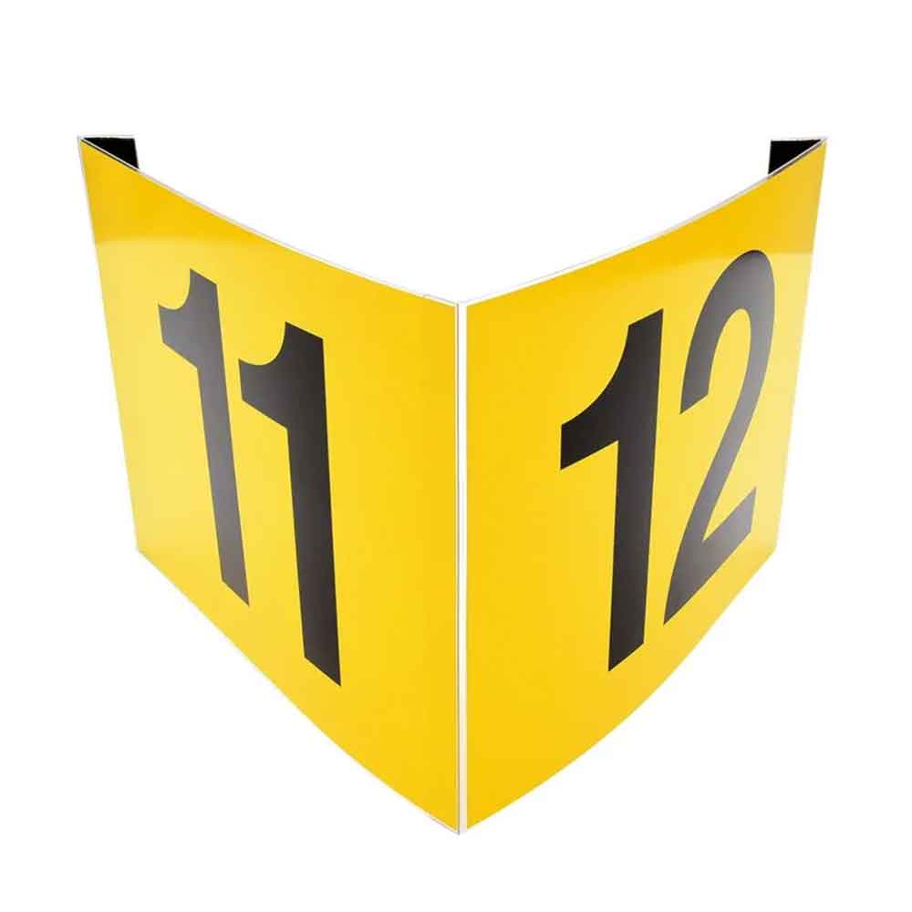 Winkelschild mit stark haftendem Klebestreifen - individuelle Beschriftung - in vielen Größen