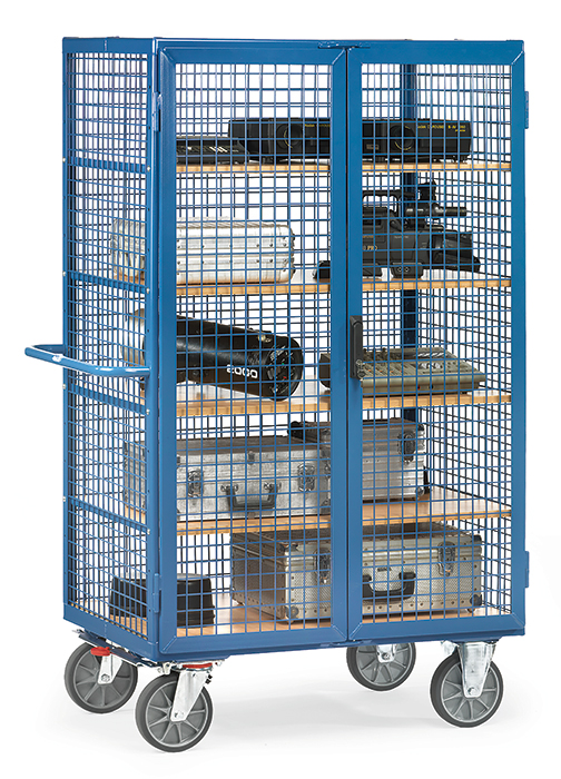 5392_Live-58e76b Kastenwagen mit Gitterwänden - 5 Ladeflächen - Treibriegelverschluss - Tragkraft 750 kg
