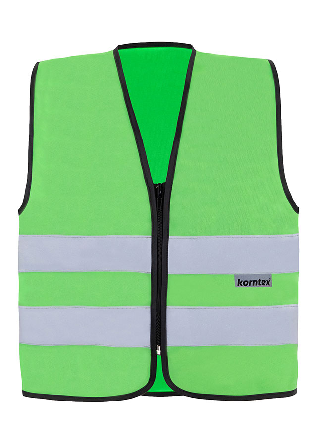 Korntex® Warnweste mit Reißverschluss „Cologne“ - Grün - XL