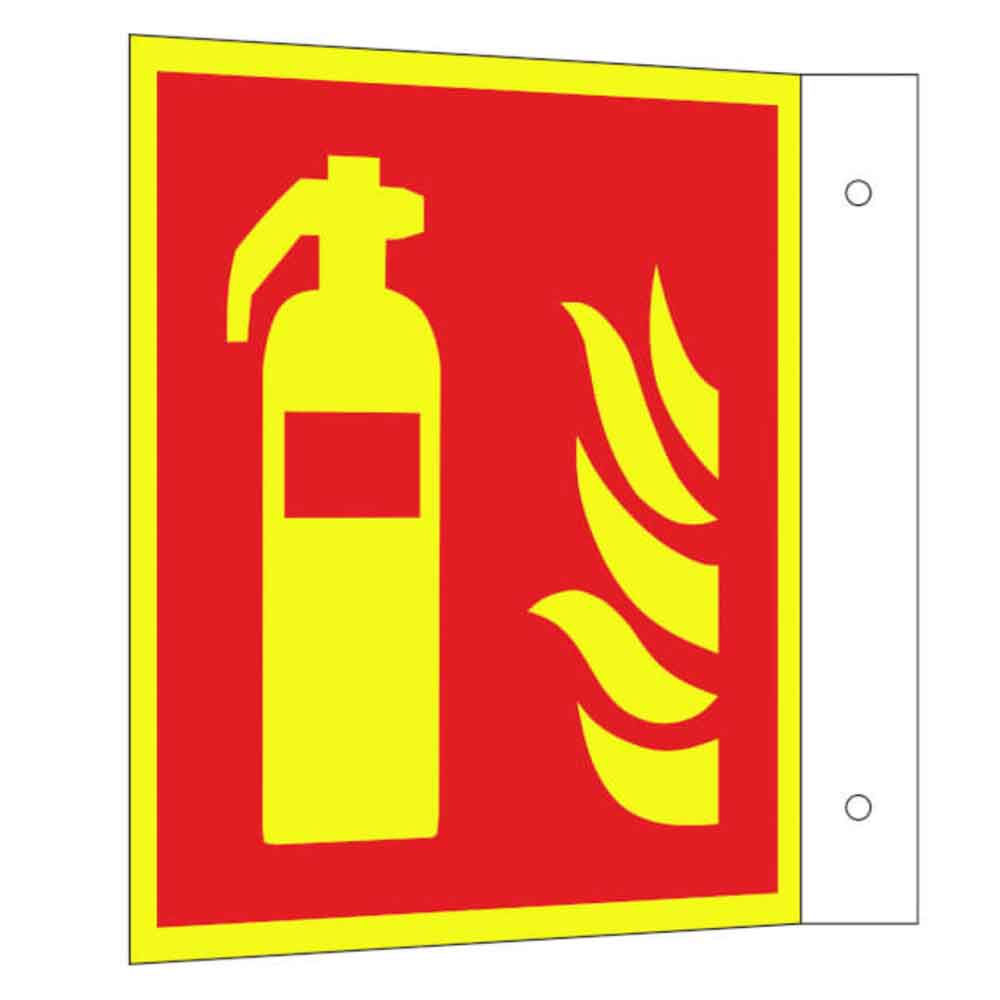 Brandschutzschild PLUS - Feuerlöscher - Fahne - langnachleuchtend + tagesfluoreszierend Brandschutzschild PLUS - Feuerlöscher - Fahne - langnachleuchtend + tagesfluoreszierend