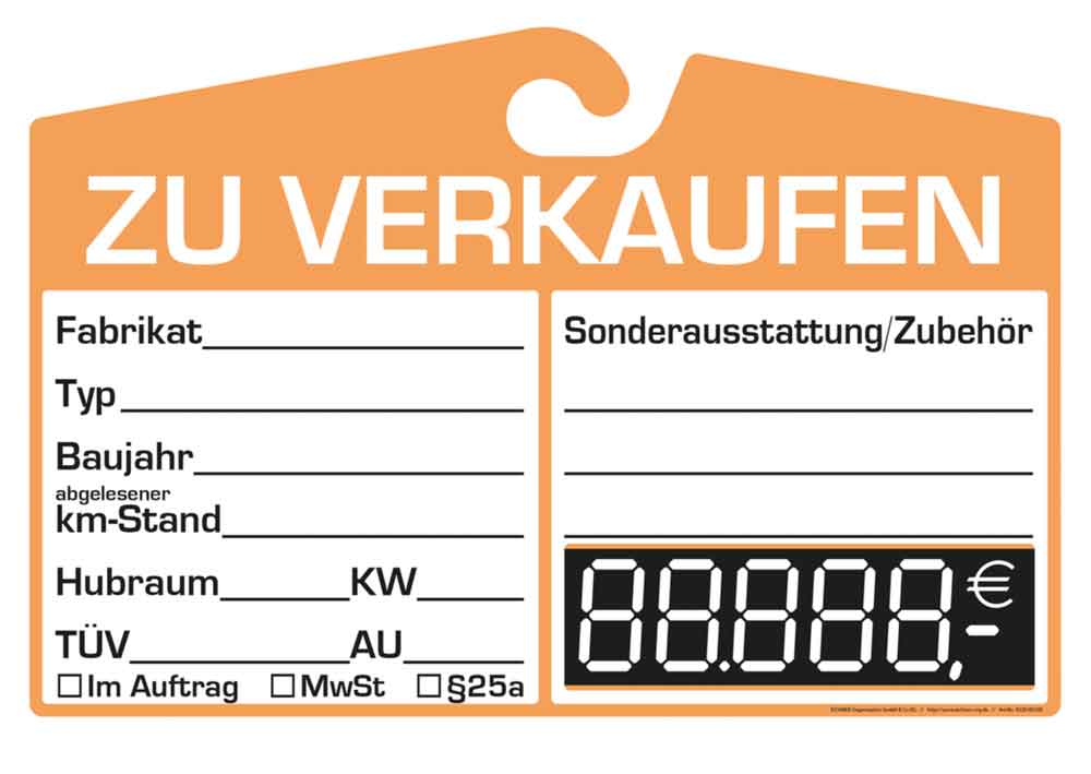 30-20-100-0-00-02-002-preisauszeichnung-fahrzeug-digital-orange-8b739b Verkaufsschild - Preisfeld Digital - 3 Farben