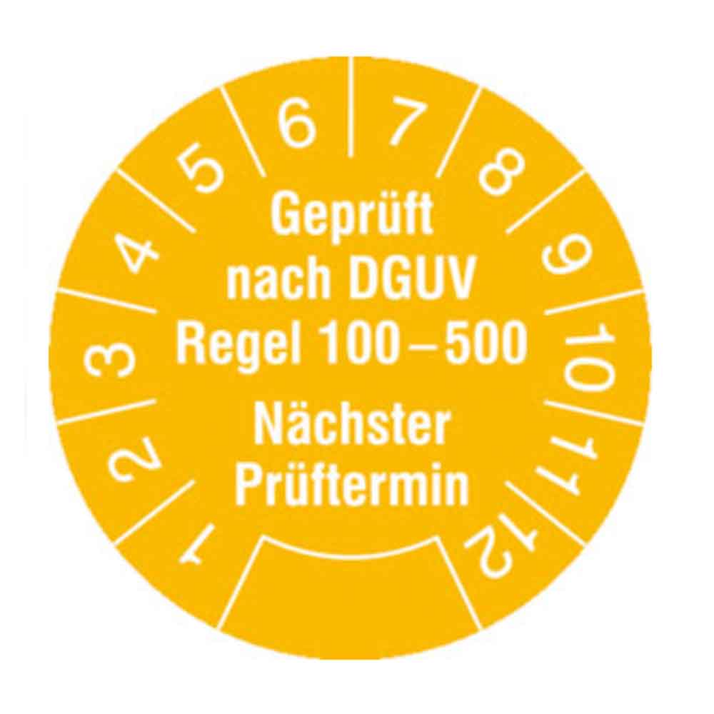 38-18-506-0-00-01-056-pruefplakette-geprueft-nach-dguv-regel-100-500-9a403f Prüfplakette auf Bogen - Geprüft nach DGUV Regel 100-500 - Nächster Prüftermin