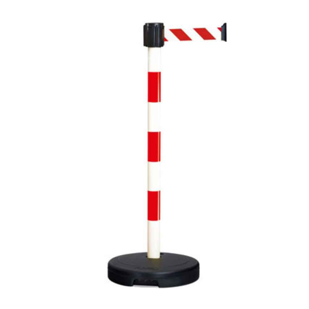 Gurtpfosten Absperrpfosten  - beschwerbar mit Sand oder Kies