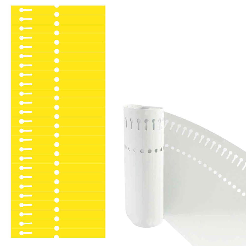 PVC-Schlaufen-Etiketten auf Rolle - Format 140 x 13 mm - 8 Farben