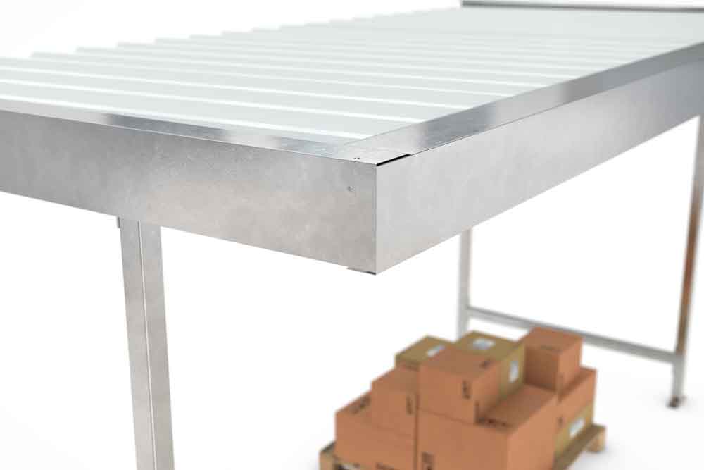 Materialüberdachung Leipzig L44 - als Bausatz - in Silber Materialüberdachung Leipzig L44 - als Bausatz - in Silber
