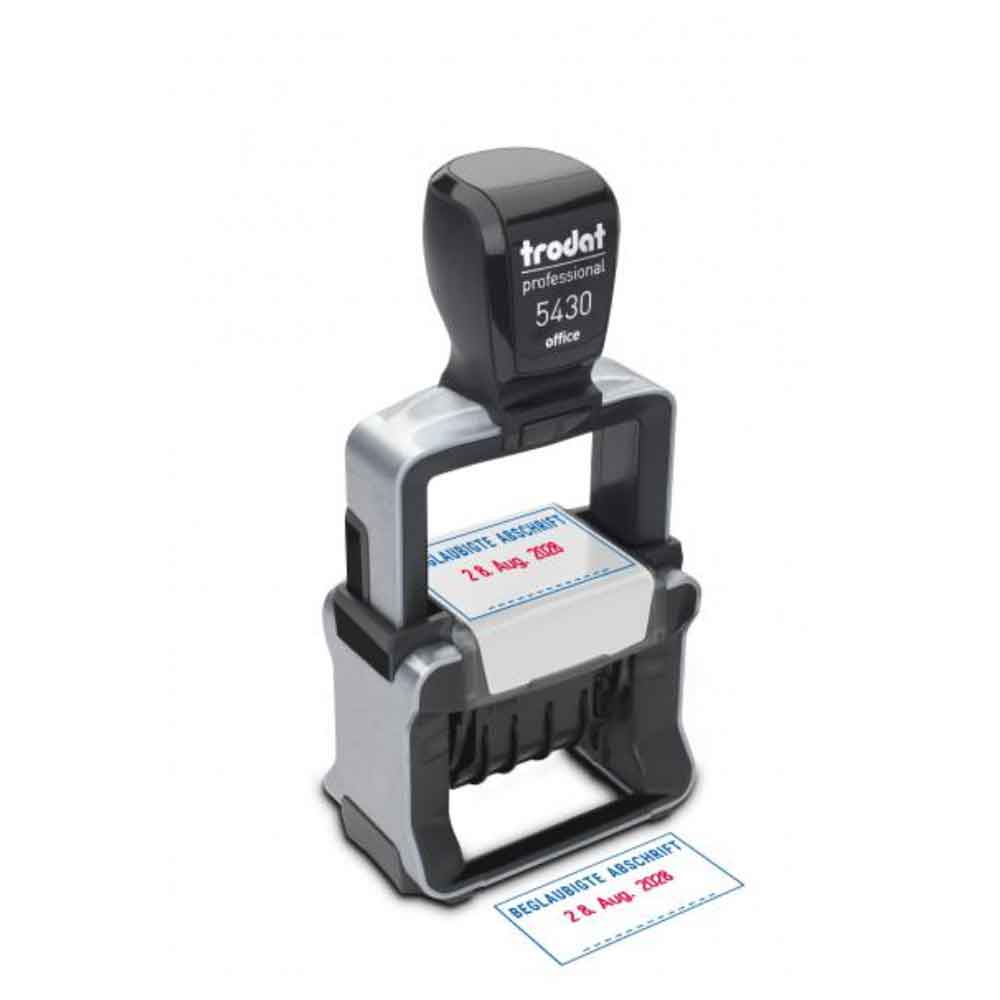 Trodat Professional 4.0 5430E - Datumstempel mit Standardtexten