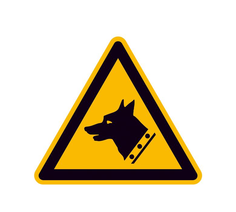 Warnschild - Warnung vor Wachhund