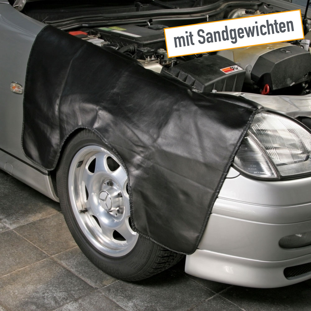 Kotflügelschoner - mit Sandgewichten - Schwarz