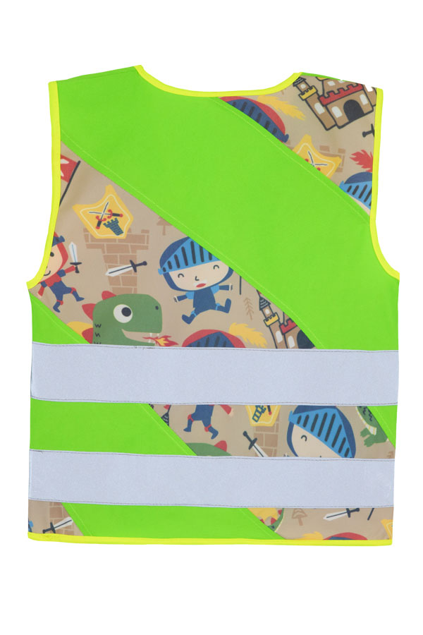 Korntex® Kinder Warnweste Action „Working Heroes“ - CO2 Neutral - Blau/Traktor - XS