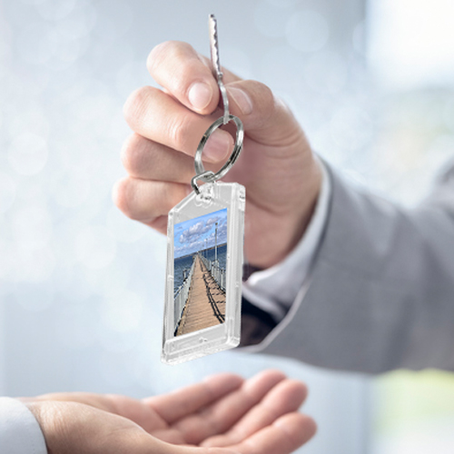 Acryl-Schlüsselanhänger mit Transparenz und Funktion
