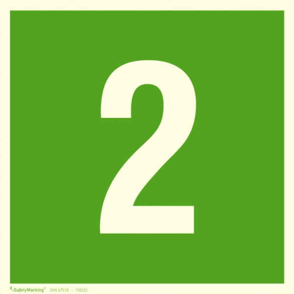 Fluchtwegschild mit Wunschtext - Etagenkennzeichnung - langnachleuchtend