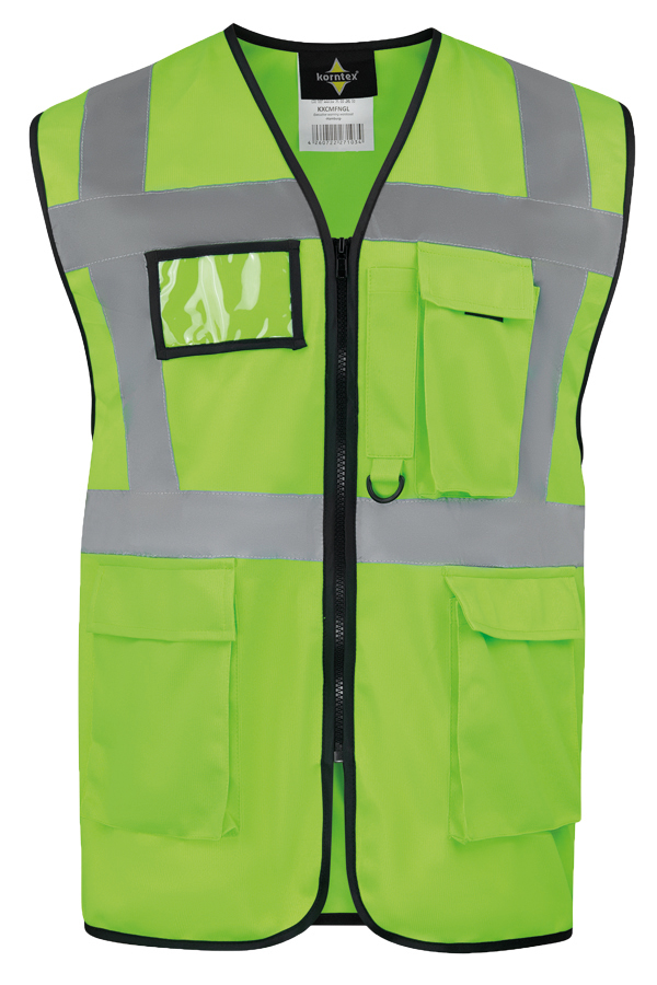 Korntex® Comfort Warnweste „Hamburg“ - Multifunktional - Weiß - M