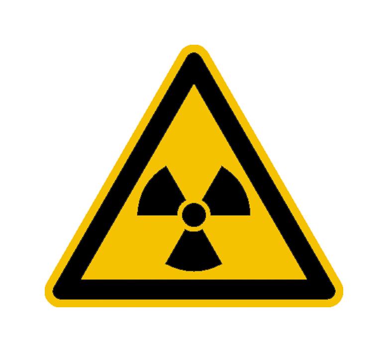 Warnschild - Warnung vor radioaktiven Stoffen oder ionisierender Strahlung