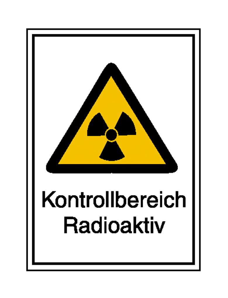 Warn-Kombischild - Strahlenschutz - Kontrollbereich Radioaktiv