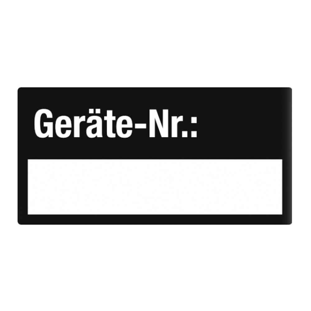 Inventar-Etikett - Geräte-Nr.: - PVC-Folie auf Rolle - mit Beschriftungsfeld