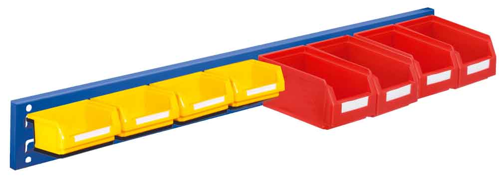 12-60-00-10-08-03-090-rasterplan-wandschiene-set-14-enzianblau-fdc9b3 RasterPlan® - Wandschiene Set 14 - mit Lagersichtkästen - 3 Farben