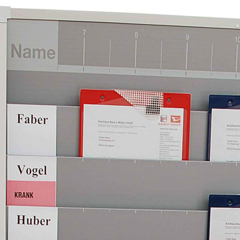 Plantafel-Set - mit Zeitstrahl - für DIN A5 - 30 Aufträge + 30 Taschen