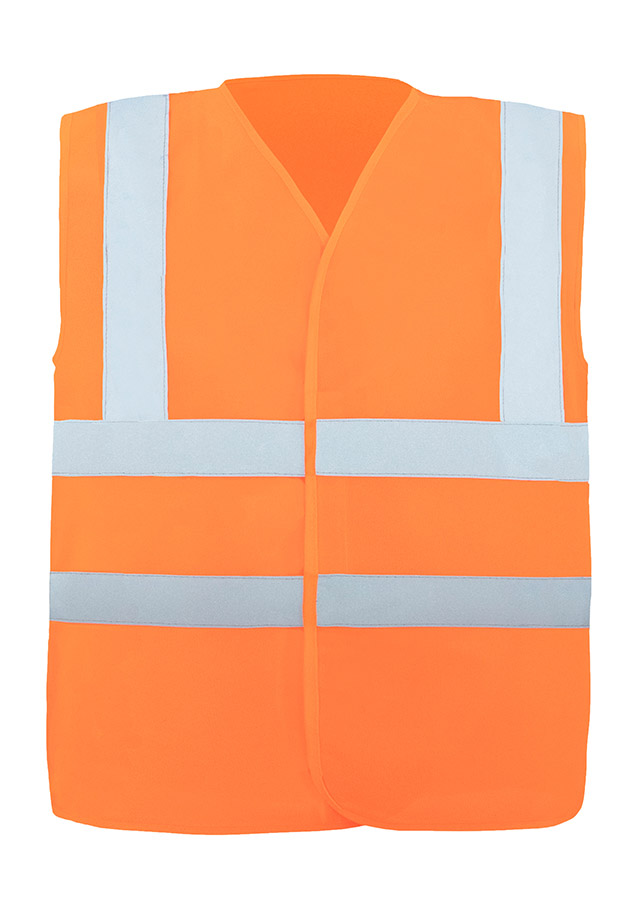Korntex® Warweste Comfort-Fit „Minden“ - Vier Reflexstreifen - Signal-Orange - XL
