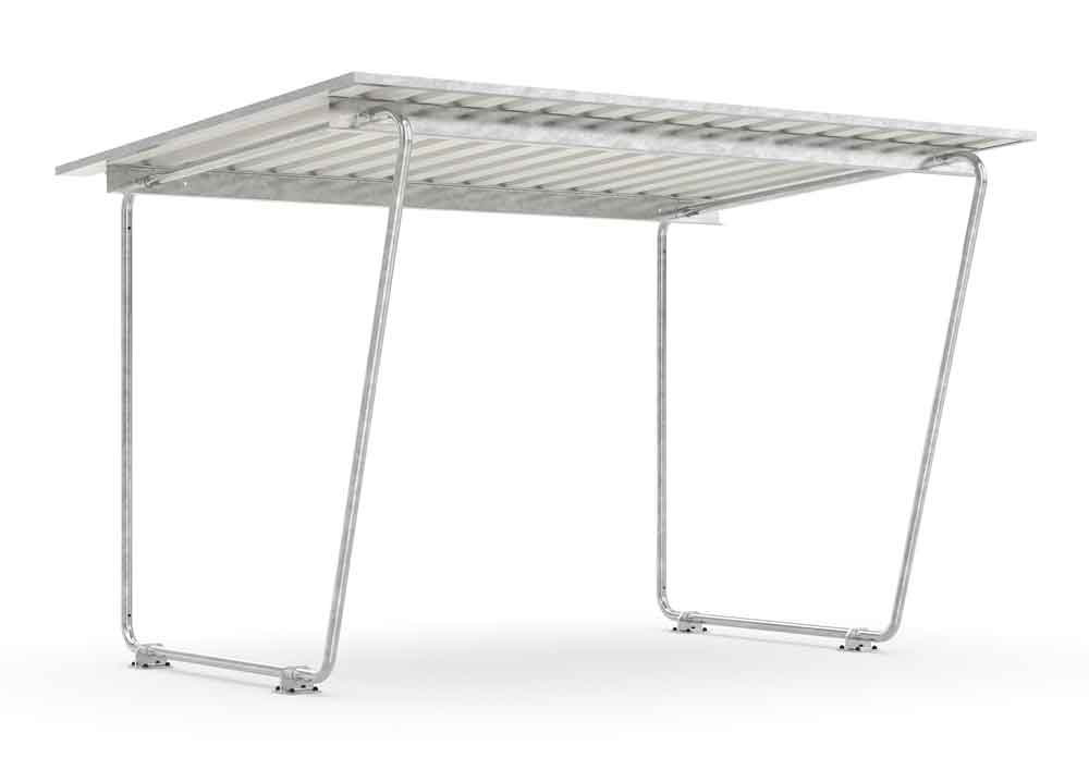 Materialüberdachung - Siegen S17 - Silber - Bausatz Materialüberdachung - Siegen S17 - Silber - Bausatz