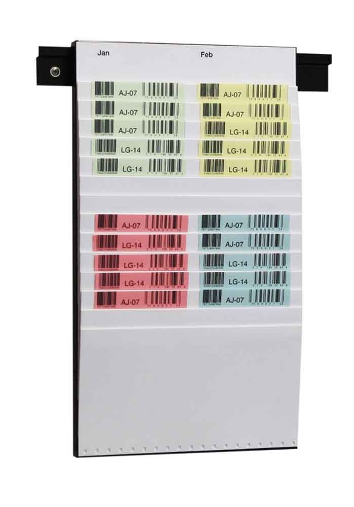 20-20-417-0-05-01-002-beleg-planungstafel-fuer-din-a5-a6-14-faecher-weiss-54232a Flexiplan-Beleg-Planungstafel - für Belege DIN A5 quer / DIN A6 hoch - B 250 x H 440 mm