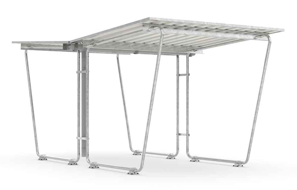 Materialüberdachung - Siegen S26 - Silber - Bausatz Materialüberdachung - Siegen S26 - Silber - Bausatz