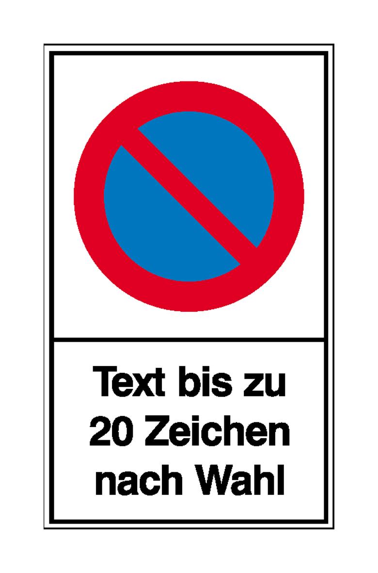 32-40-499-3-00-058-haltverbotsschild-symbol-eingeschranktes-haltverbot-mit-text-nach-wahl-415558-340ccd Haltverbot-Kombischild - Symbol: Eingeschränktes Haltverbot - mit Text nach Wahl