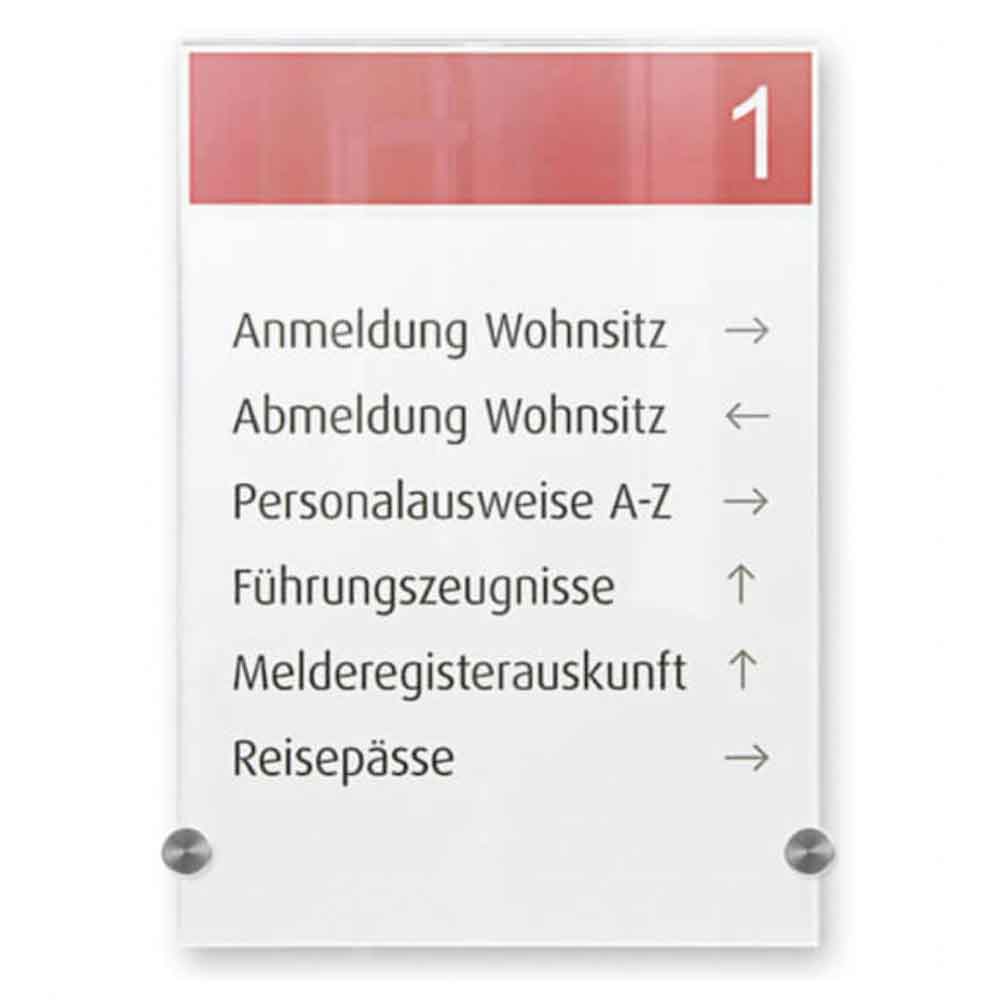 DURABLE CRYSTAL SIGN - Infotafel aus zwei hochwertigen Acryglasscheiben - in 2 Größen