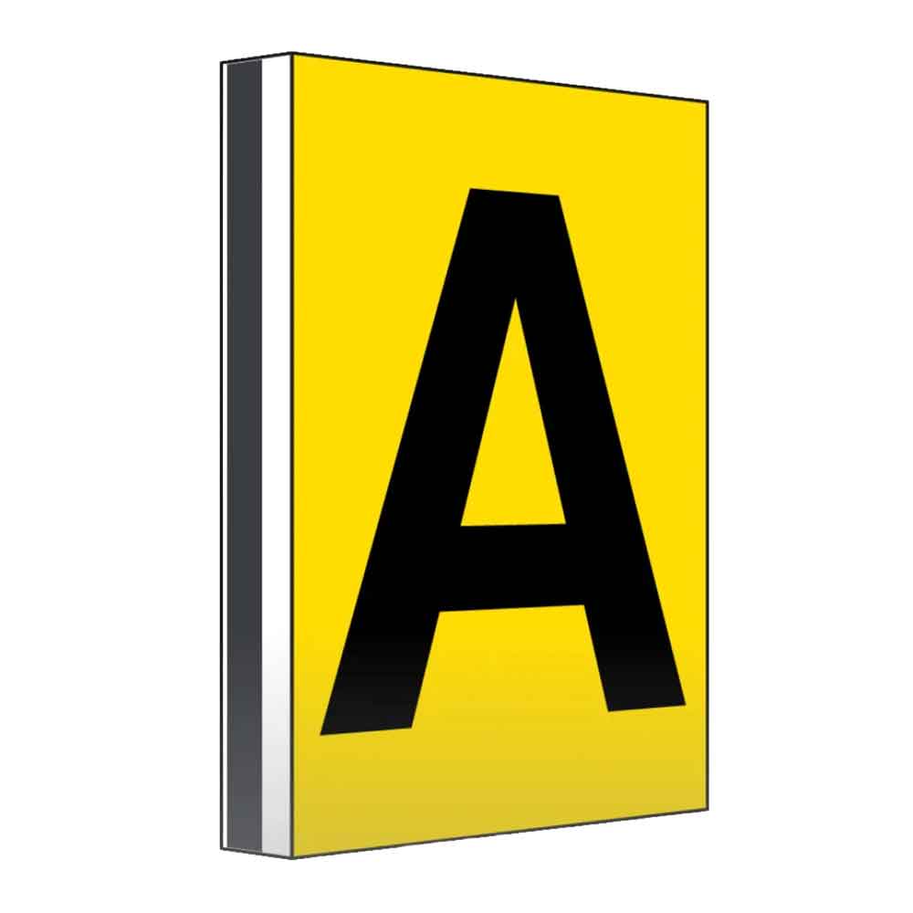 Regal- und Gangschild abgewinkelt - mit Magnetstreifen - in vielen Größen - einseitiger oder beidseitiger Druck